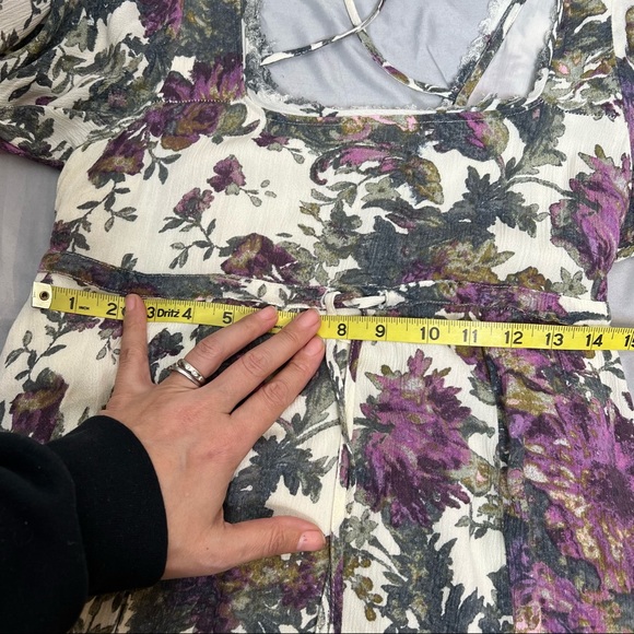 Free People Heart of Gold Watercolor Floral Dress - Picture 9 of 14